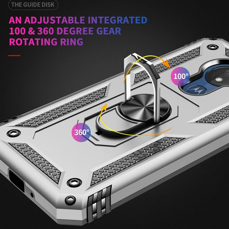 Чехол для Motorola G8 Plus, роскошное магнитное металлическое кольцо, жесткая силиконовая крышка для PC, чехол для Moto G6 G7 Play, мягкая ТПУ Рамка, Fundas Capas