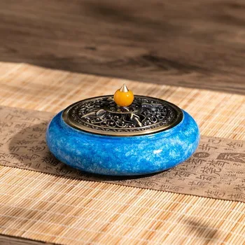 

Backflow Incense Oil Burners Luxury Aroma Lamp Candle Burner Electric Wax Candle Melt Warmer Encensoir Burner Home Decor AB50XX