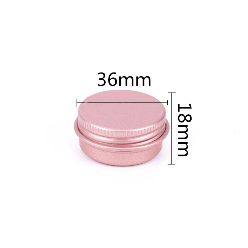 

100pcs 10g Empty Pink Aluminum Container With Screw Cover Mini Aluminum Jar Bottle For Cosmetic Cream Tea Soap Beam Powder