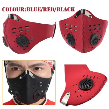 

High quality activated carbon training mask cycling mask men and women filter half face cycling mask