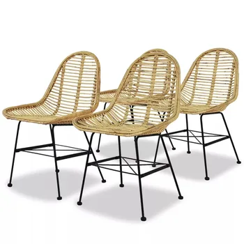

VidaXL Dining Chairs 4pcs Natural Rattan 244570