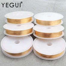 

YEGUI M788,jewelry accessories,copper wire,18k gold plated,0.3 microns,jewelry making,diy bracelet necklace,one roll/lot