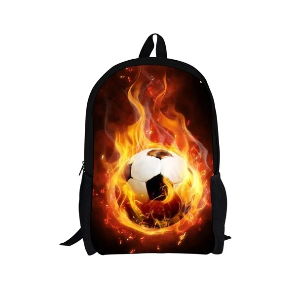 Новые детские школьные ранцы для мальчиков 3D лед и огонь Soccerly/ноги мяч шаблон ортопедический Рюкзак Дети Книга Сумки Мода Mochilas - Цвет: as pictures