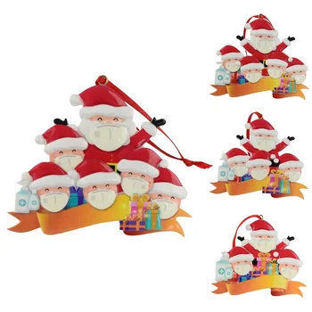 

2020 Santa Quarantine Christmas Birthdays Party Decoration Gift Product Personalized Tree Hanging Ornament Decor