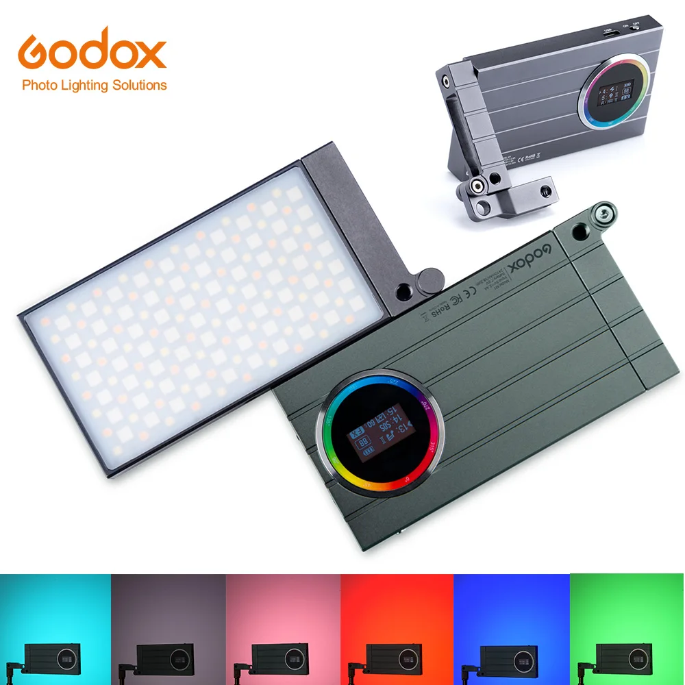 Godox M1 2500K-8500K полноцветный RGB светодиодный карманный светильник из алюминиевого