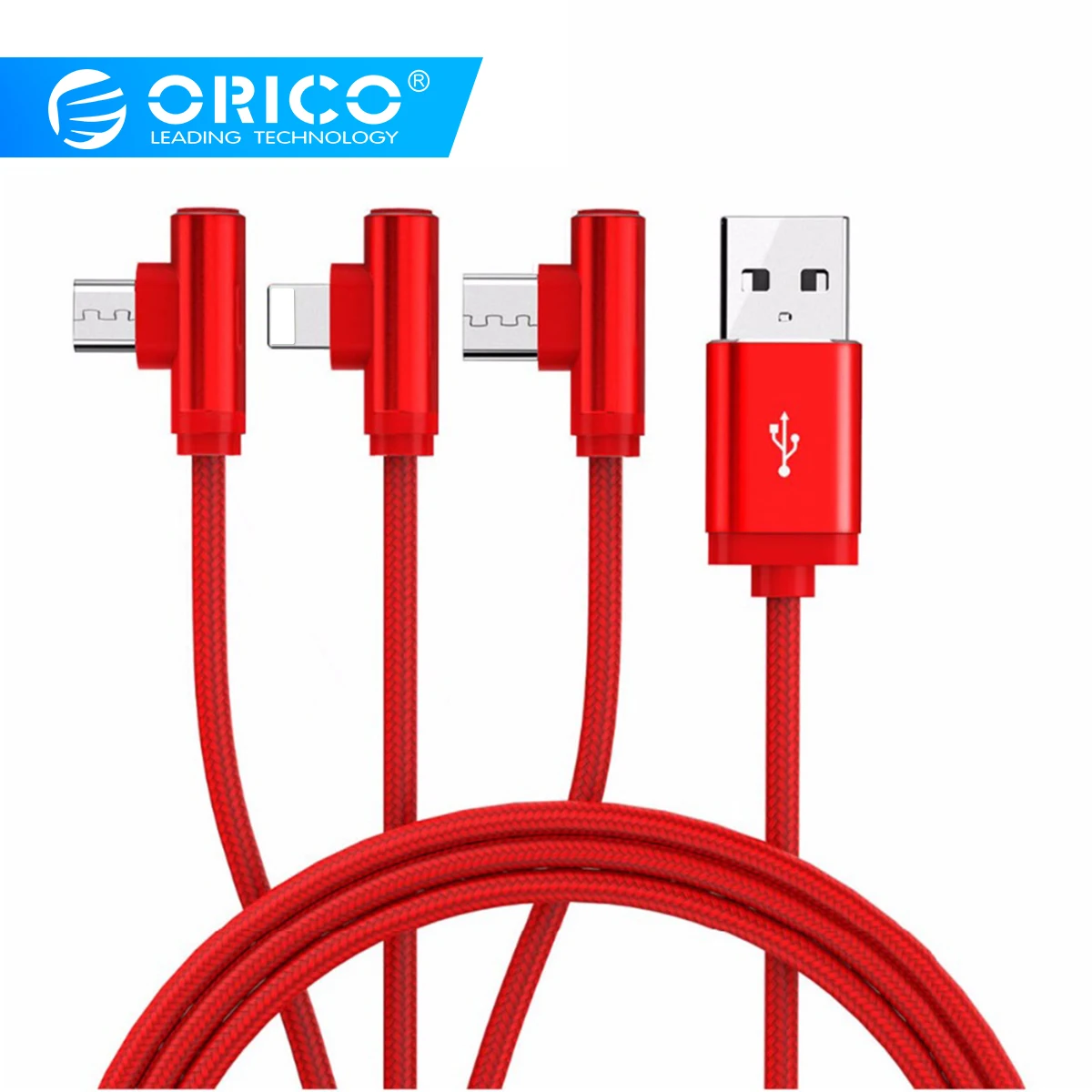 ORICO 3 в 1 USB кабель для мобильного телефона Micro usb type C кабель зарядного устройства для iPhone samsung 6X7 8 10 xiaomi зарядный кабель