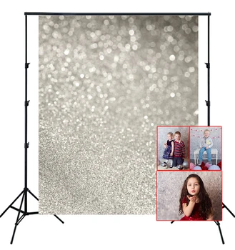 

silver glitter bokeh Backdrop Shiny polka dots Newborn Baby girl Portrait photo Background For Photo Studio photophone Z-39