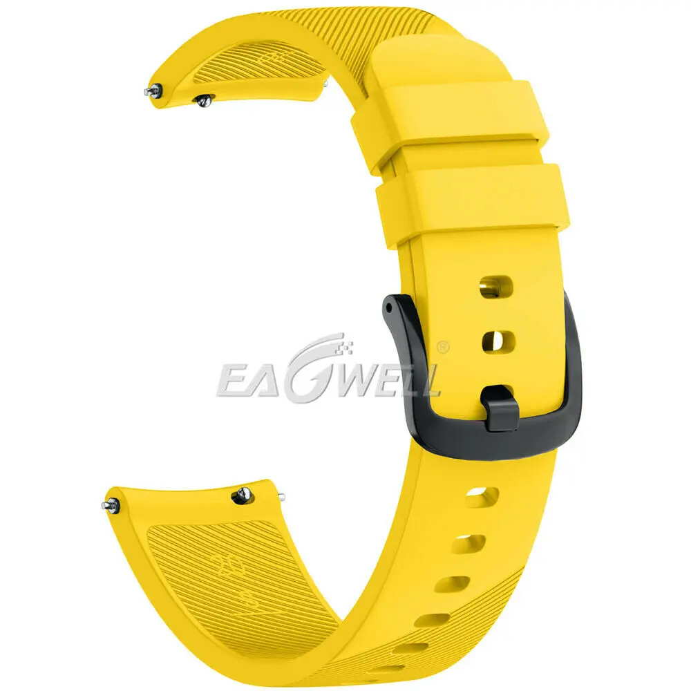 Быстросъемный мягкий силиконовый ремешок для часов Ремешок Универсальный 20 мм ремешок для Garmin vivoactive 3t браслет ремешок для Garmin Venu - Цвет: Yellow