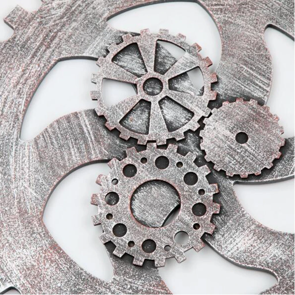 Retro Wooden Steampunk Gear Wall Hanging Decor for Home Bar Cafeteria Office Living Room Dining Room