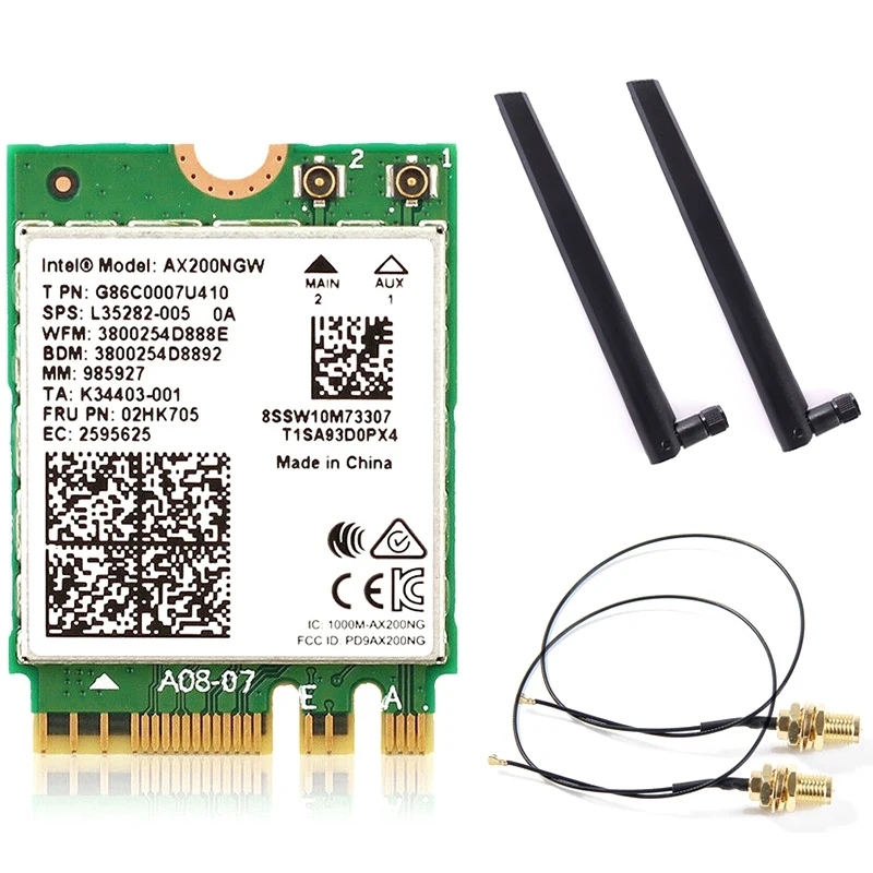Двухдиапазонная 2400 Мбит/с Беспроводная AX200NGW NGFF M.2 Bluetooth 5,0 Wifi сетевая карта 2,4 г/5 г 802.11Ac/Ax для Intel AX200
