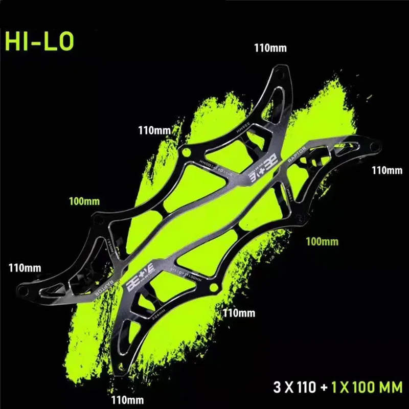 Hi Lo 4 колеса 3x195 мм + 1x встроенные скоростные коньки база с отверстием для