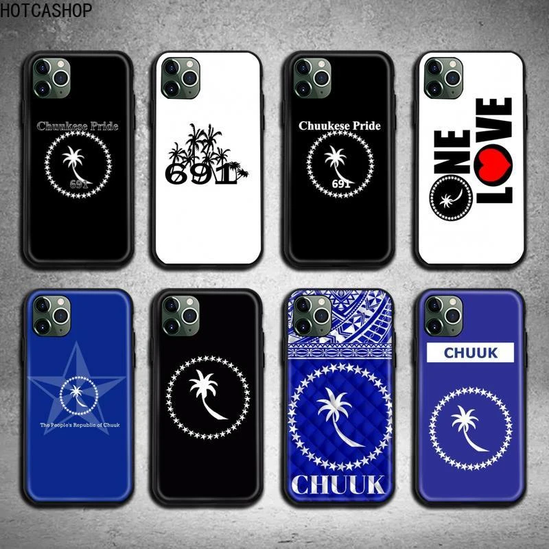 iphone xr card case Chuuk Chuukese Pride 691 Flag Phone Case for iphone 12 pro max mini 11 pro XS MAX 8 7 6 6S Plus X 5S SE 2020 XR case xr cases