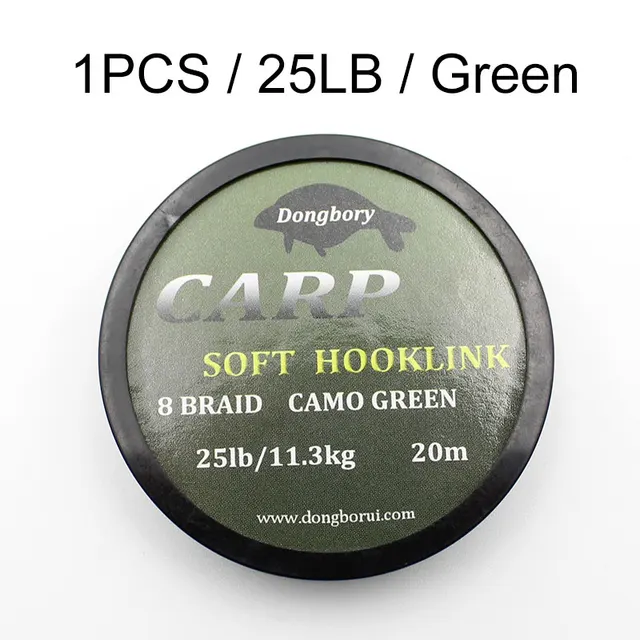 Soft Braided Carp Hooklink - 20m Floating Line For Hair Rigs - USA Fish