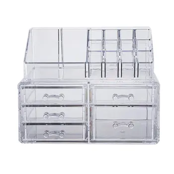 

Best Selling Large Jewelry Box Drawers Acrylic Cosmetic Organizer Glossy Makeup Organizer Drawers Organizer Free Shipping