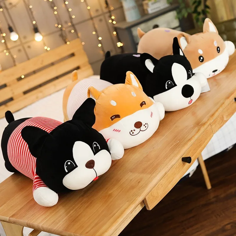 

New Cartoon Cute Dog Doll Plush Toy Girl Sleeping Long Pillow Back Dog Doll Children Birthday Gifts