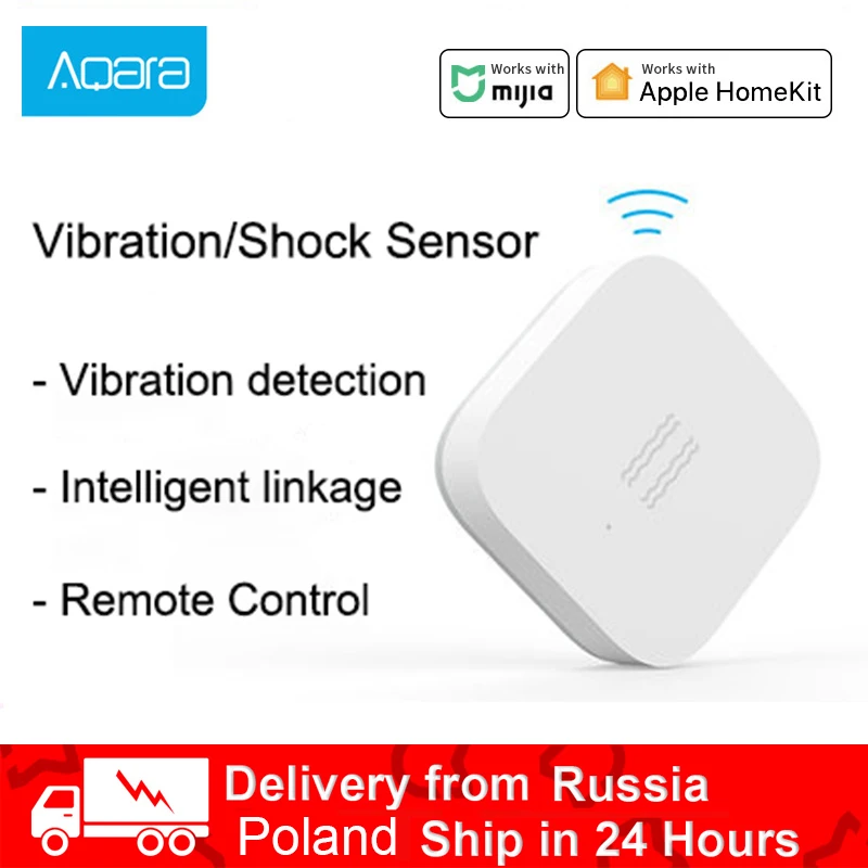 1-4 Uds Xiaomi Aqara Sensor de movimiento inteligente de detección de vibraciones Monitor de alarma Zigbee Sensor de choque para Mijia Gateway 3 Hub MiHome App