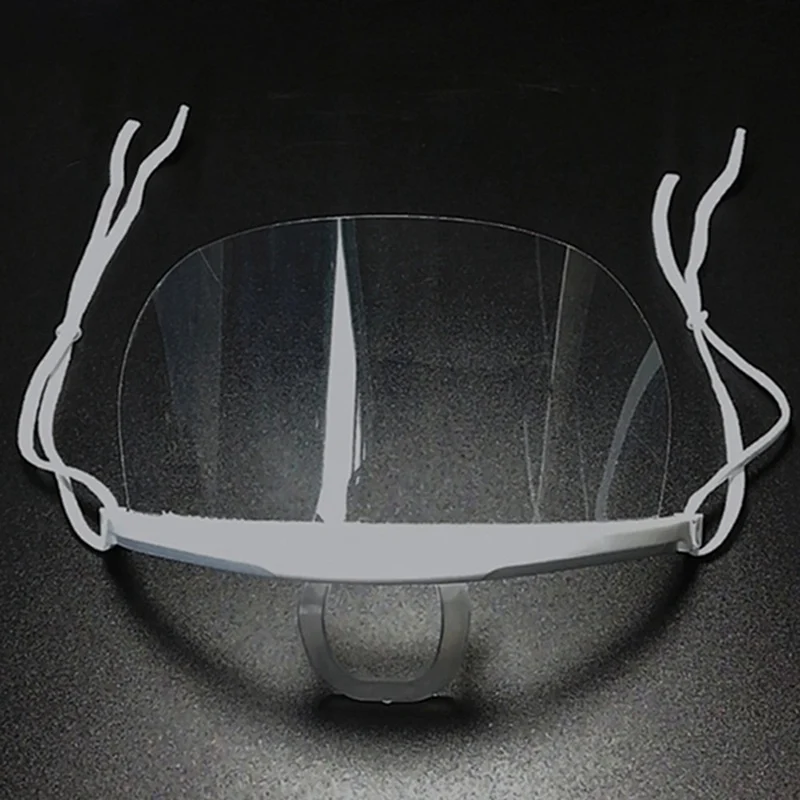

Transparent Masks Plastic Anti-fog Against Droplets Mouth Face Mask Food Catering Health Care Kitchen Restaurant Chef Mask 1PC