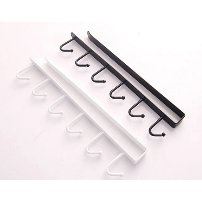 Useful Kitchen Cupboard Storage Rack Cupboard Shelf Hanging Hook Organizer Closet Clothes Glass Mug Shelf Hanger Wardrobe Holder