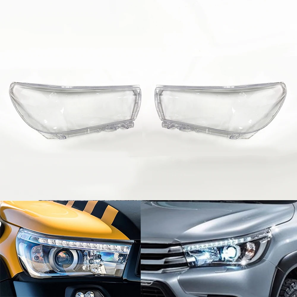 A Pair Для Toyota Hilux Автомобильная фара с прозрачными линзами Авто оболочка Крышка Замена - Цвет: A Pair