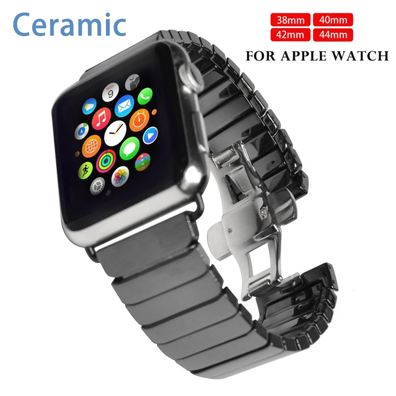 Модные керамические часы полосы для Apple Watch Спортивная петля 38 мм 42 мм звено браслеты для Apple Watch полосы серии 1 2