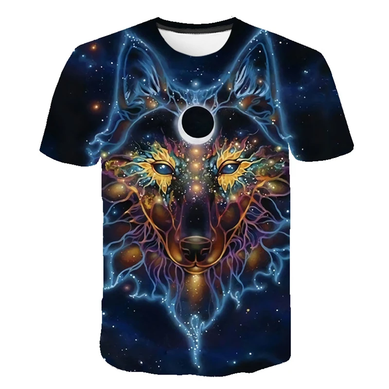 

Newest Wolf 3D Print Animal Cool Funny T-Shirt Men Short Sleeve Summer Tops Tees Hip-hop Streetwear Unisex Fashion Wolf T shirt