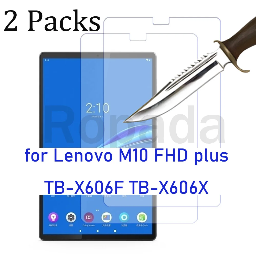 2PCS Glass screen protector for Lenovo tab M10 FHD plus TB-X606 10.3'' M7 M8 3rd HD Gen 2 TB-X306 protective film tablet holder for car dashboard Tablet Accessories