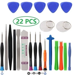 Outils de réparation de téléphone portable 22 en 1 jeu de tournevis d'ouverture pour iPhone iPad ordinateur portable démonter le Kit d'outils manuels outil d'ouverture 