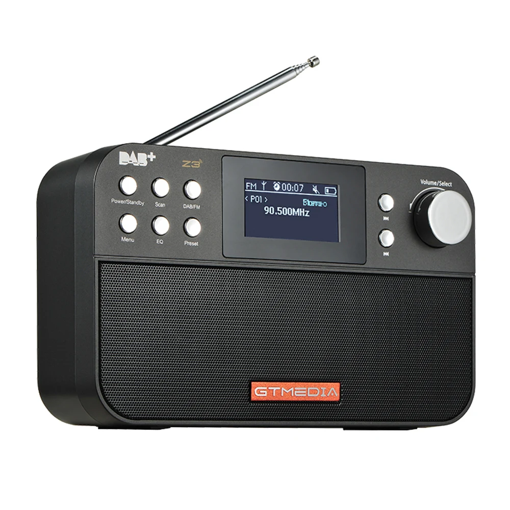 

GTmedia Z3 Portable DAB Radio Digital FM Radio USB Rechargeable Battery Powered with Dual Speakers TFT-LCD Screen