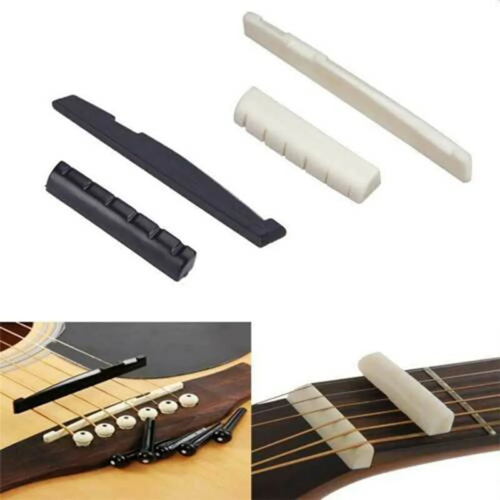 

Acoustic Universal Guitar Bridge Saddle Two Colors Optional Replacement Parts Guitar Accessories For 6 String Acoustic Guitar