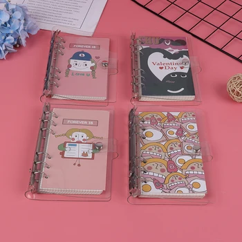 

1PC cute A6 binder notebook diary notebook metal buckle PVC shell book
