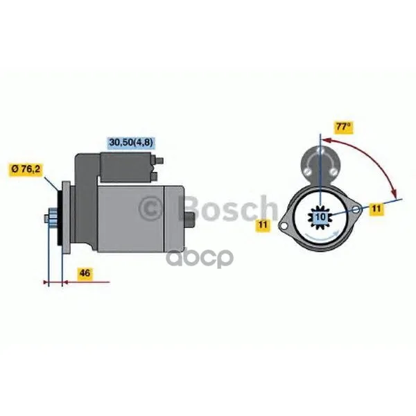 Стартер 12v, 1.7kw 0001123016 Bosch арт. 0001123016