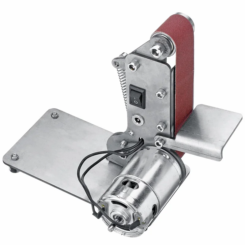 Sander Belt Machine 300W Electric Belt Sander Polishing Grinder Machine 90 Degree Folding Sander Grinding Tool Cutter Edges Shar