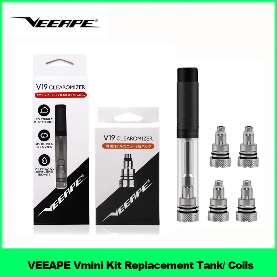 Оригинальный CBD сменный распылитель V19 бак сменные катушки для Veeape Vmini Kit