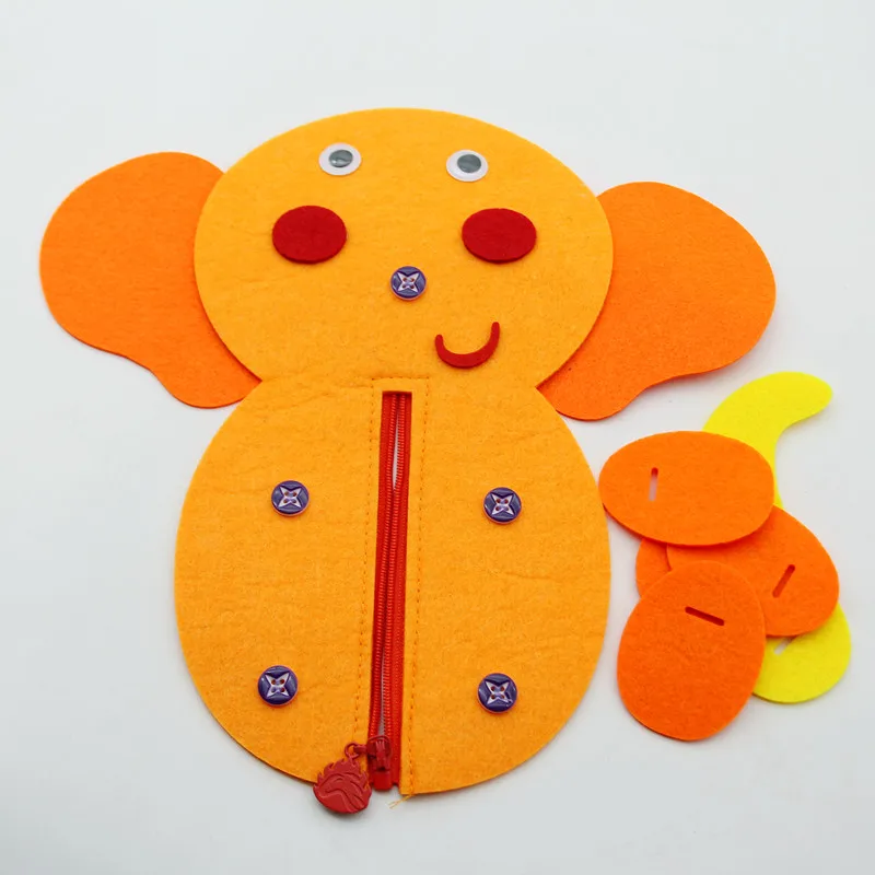 1 Set 1 комплект фетр для поделок ткань большой слон DIY Изготовление материала детская игра-Паззл дочерний родитель сотрудничество отделка Школьные Инструменты для учебы - Цвет: 1 Set