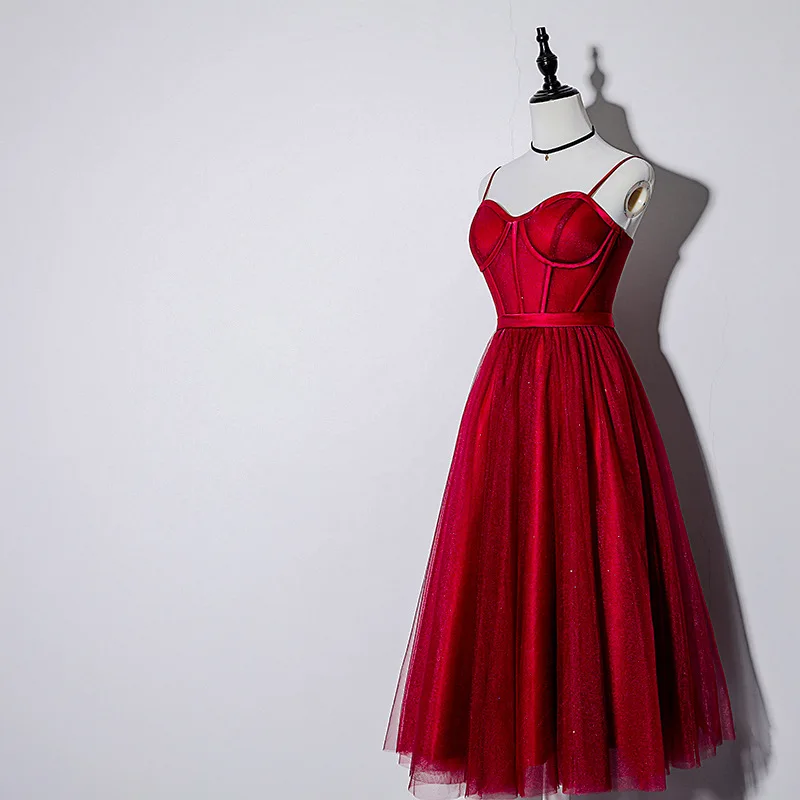 Это Yiiya платье для выпускного вечера Элегантное платье без бретелек vestidos de gala размера плюс без рукавов Бордовое платье женские вечерние платья OY177