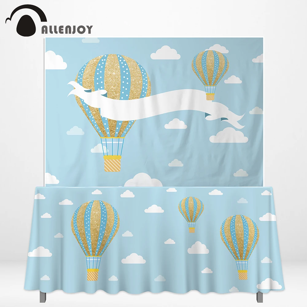 Allenjoy горячий воздушный фон для фотосессий-воздушный шар облако Золотой синий