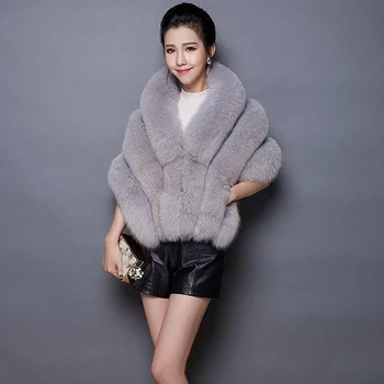 

2020 Fur Faux Winter Women Bridal Shawl Wrap&Jackets Cloak Daily Wear Warm Faux Fur Wedding Coat New Evening Party