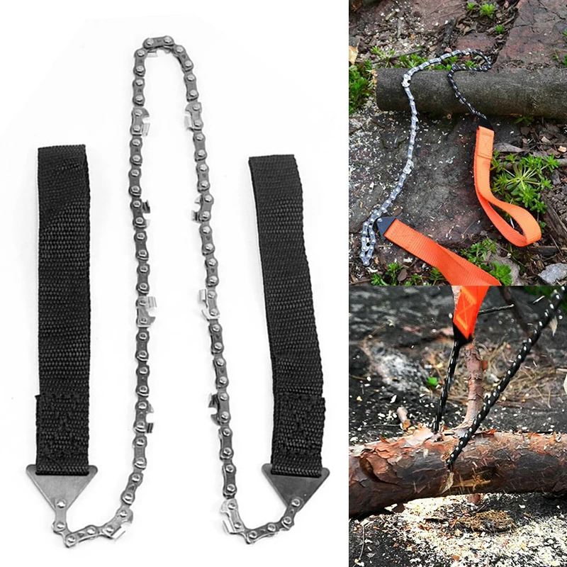 1pc Handheld Survival Chain Saw Handsaw Emergency Pocket Rope Chain Saw for Outdoor Camping Hiking Wood Cutting Tool