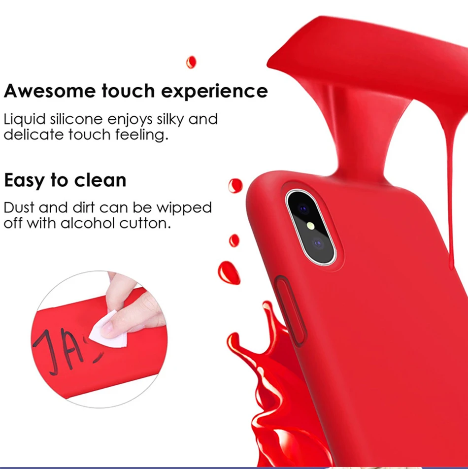 Однотонный силиконовый чехол для iPhone 6, 6s plus, 6, 6s, 7 plus, 8 plus, 7, 8, чехол для Apple, Xs Max, Xr, X, XS, чехол для телефона
