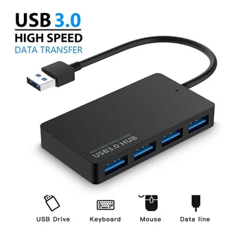 

High Speed USB 3.0 Hub Adapter for Laptop PC External 4 Ports Adapter Splitter USB Expander Computer Accessories