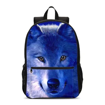 

Backpacks For Boys Girls Fashion Cool Animal Wolf 3D Printing School Bag Laptop Backpack Bookbag Casual Daypacks Mochila Escolar