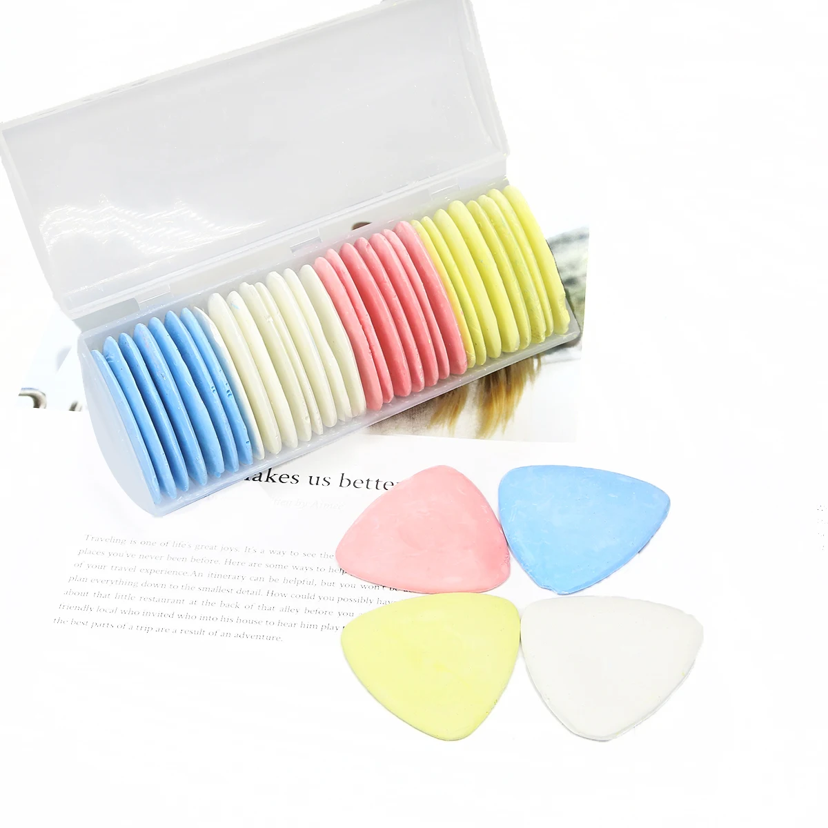 MIUSIE 10Pcs Mixed/White Color Erasable Tailor Chalk Sewing Chalk Tailor's  Fabric Chalk DIY Making Sewing Accessories