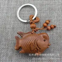 Ключей из цельного дерева fishfine Мужские Женские креативные автомобильные подвески с ключиками талии Висячие стерео детали из китайского Финика