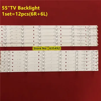 

LED Backlight lamp strip For Sha rp 55"TV RF-AJ550E30-0601R-05 0601L LSC550FN13 HWV55162Y CRH-P5530300612R675 P5530300612L675