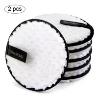 1/2pcs Makeup Remover Cloth Washable Cleansing Cotton Reusable Microfiber Pads Skincare Make-Up Removal Reusable Face Pad Tool 1