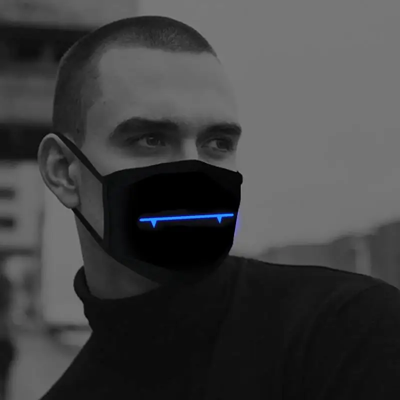Светящийся в темноте унисекс маска светящийся в темноте Череп рот маски черная маска рот Половина лица Маскарадная маска для косплея маска с зубами
