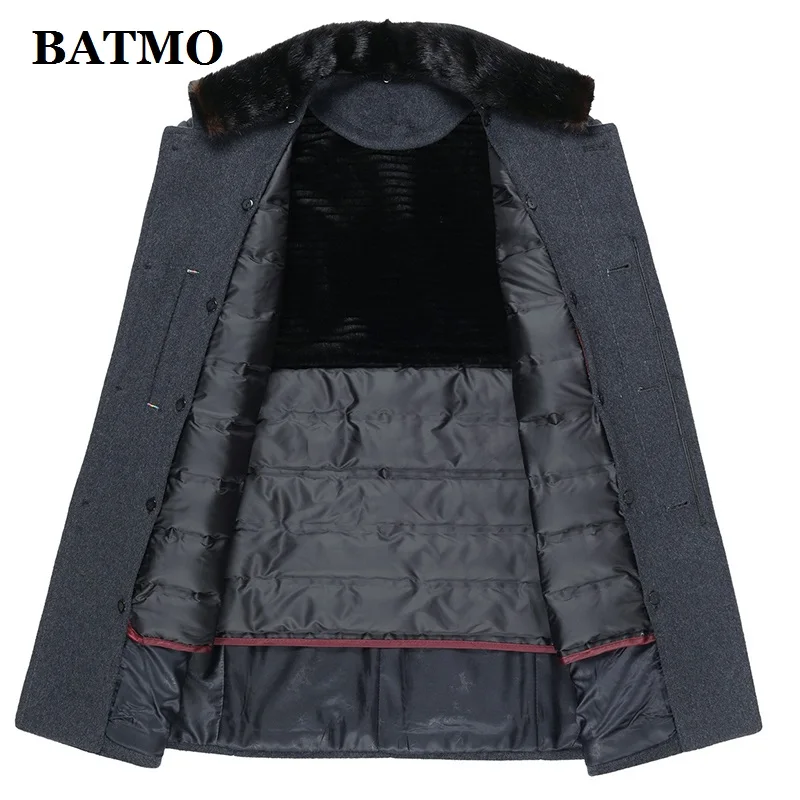 BATMO шерстяное пальто для мужчин, Новое поступление, толстые 90% белые пуховики на утином пуху, шерстяные куртки, большие размеры M-4XL 1905