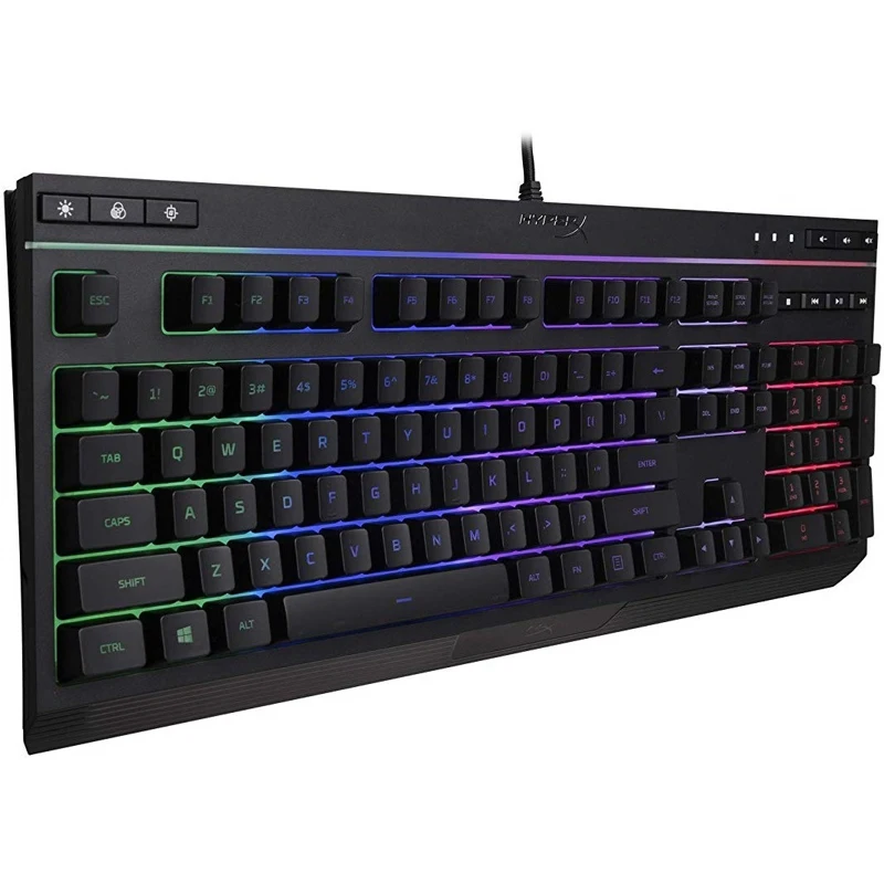 Keyboard HyperX Alloy Core RGB HX-KB5ME2-RU membrane, wired, USB, RGB backlight, moisture protection, color: black