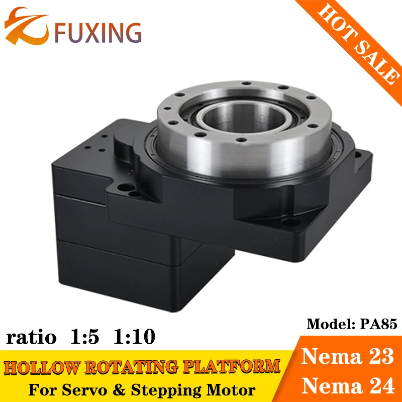 

High-Precision 85mm Hollow Rotating Platform Planetary Gearbox Reducer For 200w 400w Servo Motor Nema23 Stepper Motor