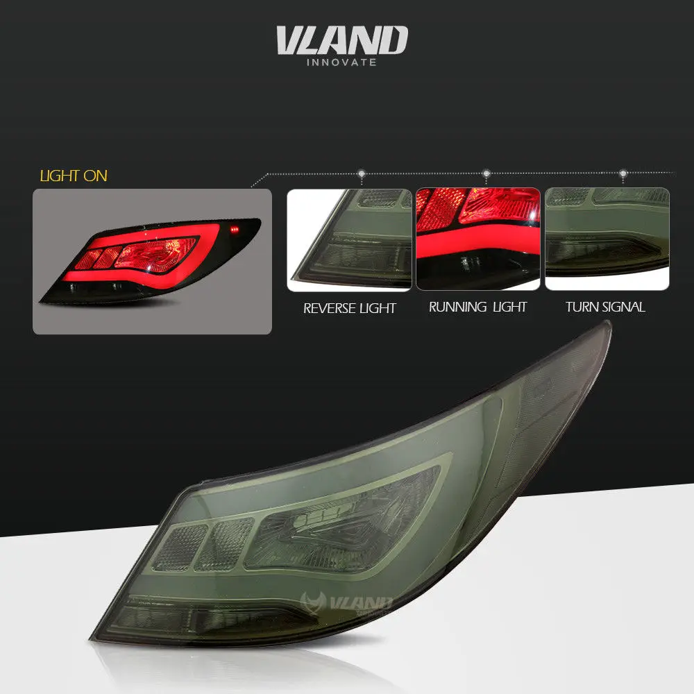 Задний фонарь с красными линзами для Hyundai Accent Solaris Verna 2010 2013 светодиодный дымчатый